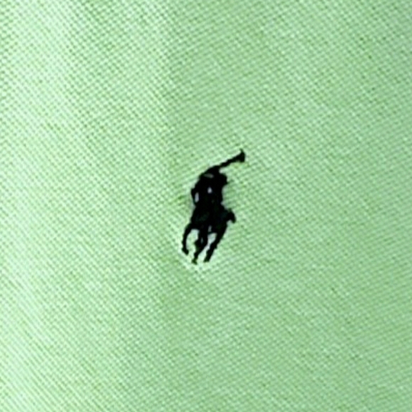 Polo by Ralph Lauren Vintage 2-button Lime green polo shirt - Picture 4 of 5